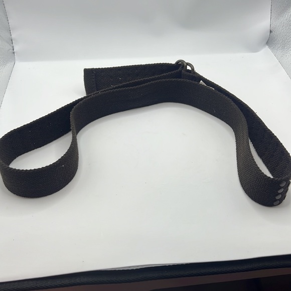 Brown studded belt size 14 cavnas brown D ring belt boho indie limited edition - Picture 5 of 10